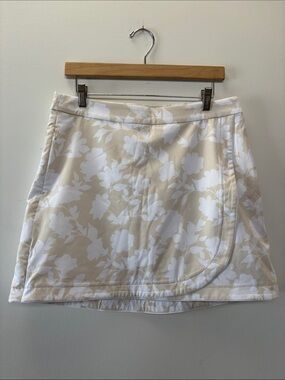 G/FORE Cream and White Floral Skort